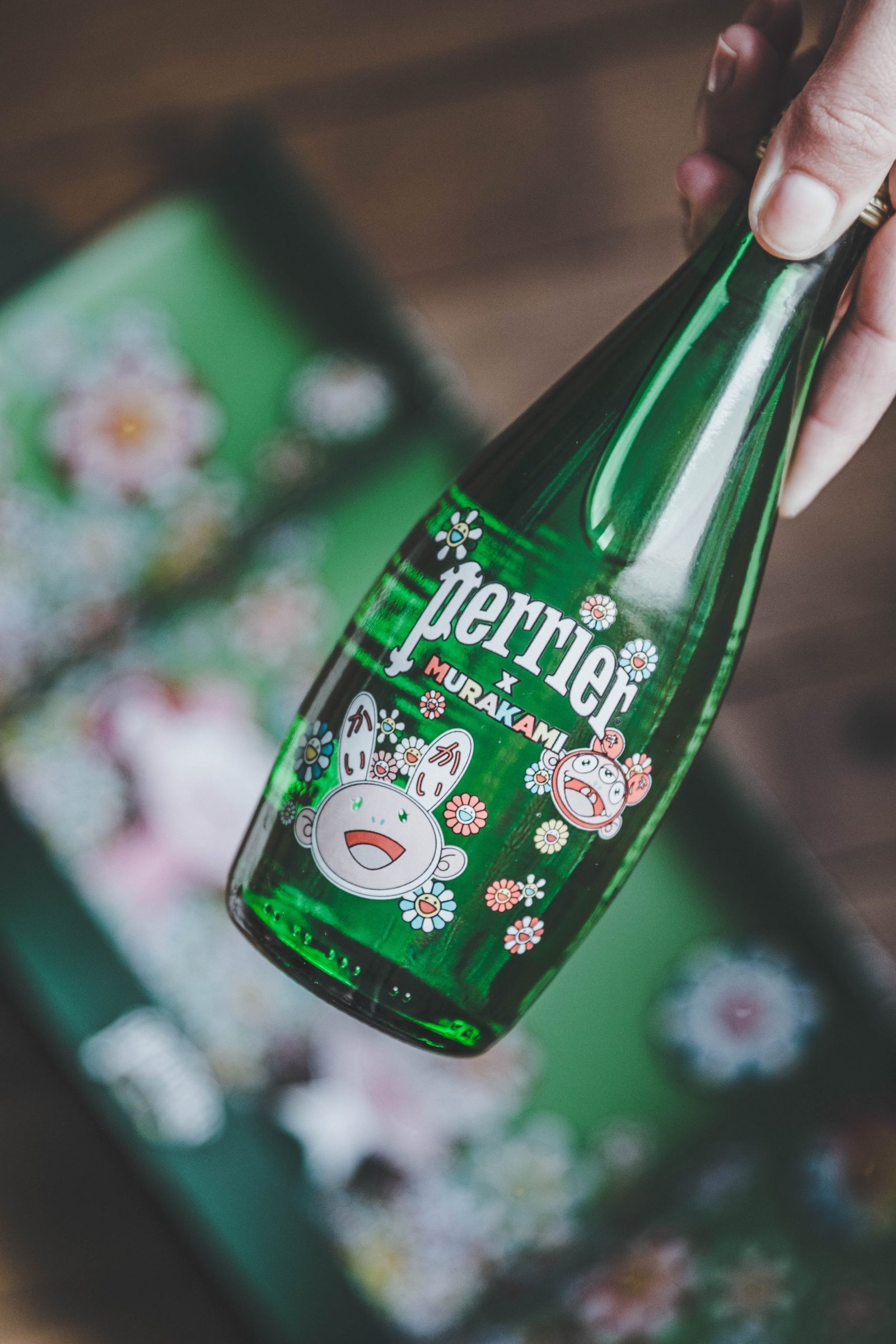 takashi murakami interview on his new collaboration with perrier featuring  original artwork